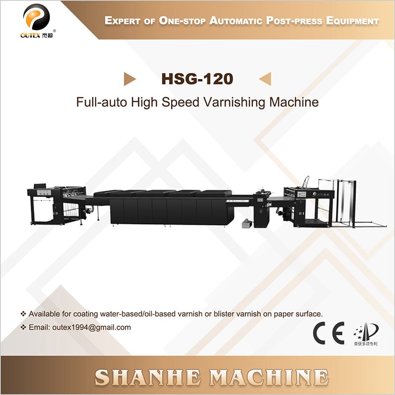 HSG-120 Màquina d'envernissat d'alta velocitat totalment automàtica