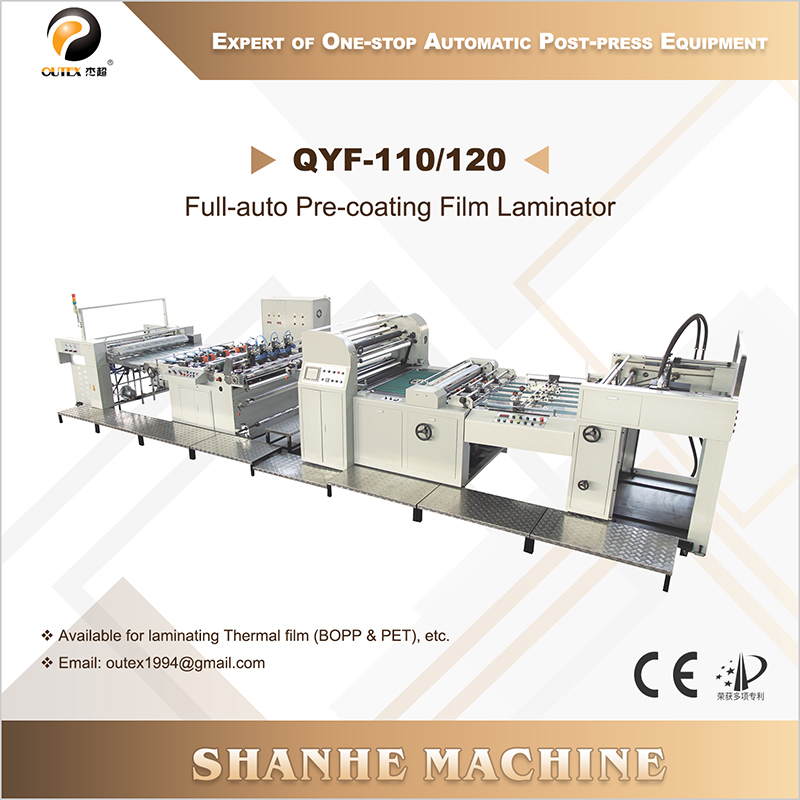 QYF-110/120 Volautomatische filmlamineerder met voorcoating