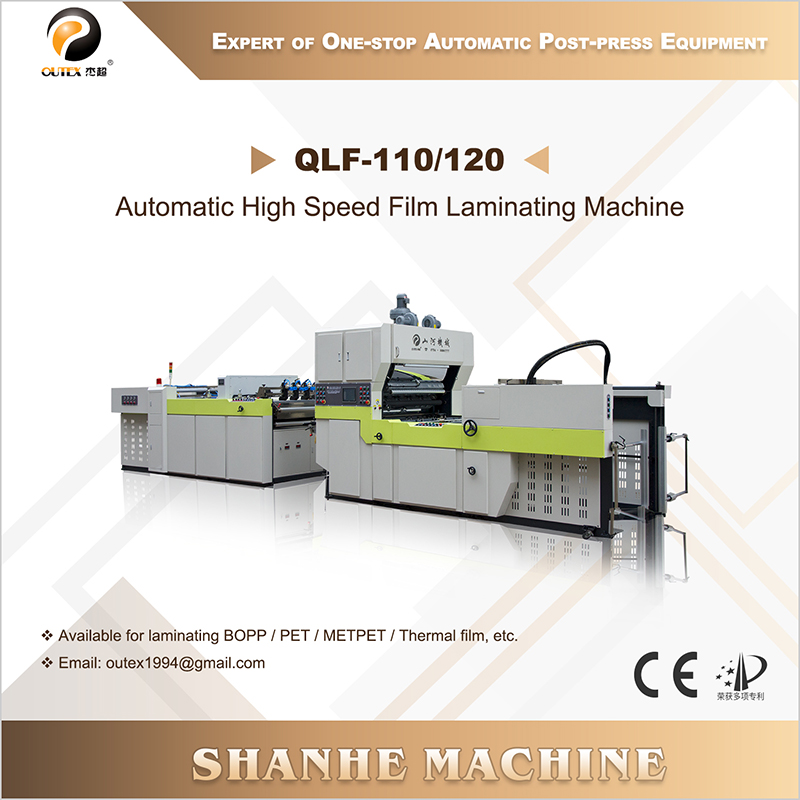 QLF-110/120 Automatische filmlamineermachine met hoge snelheid