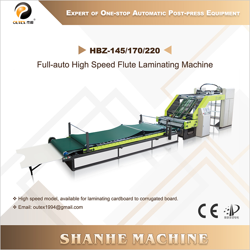 HBZ-145/170/220 Full-auto High Speed Flute Laminating Machine
